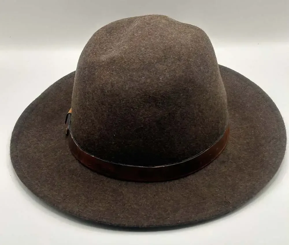 Orvis Wool Felt Fedora Hat with Leather Band